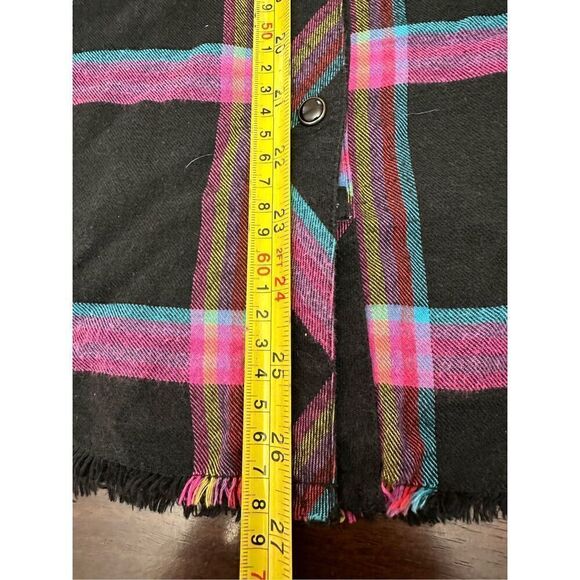 Rails Leo Long Sleeve Plaid Flannel Button Up Shirt Top Onyx Magenta Cayenne XS - Picture 10 of 11